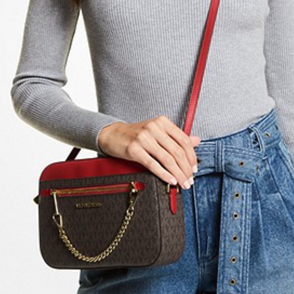 Michael Kors Jet Set Large Logo Crossbody Bag - Picture 2 of 16